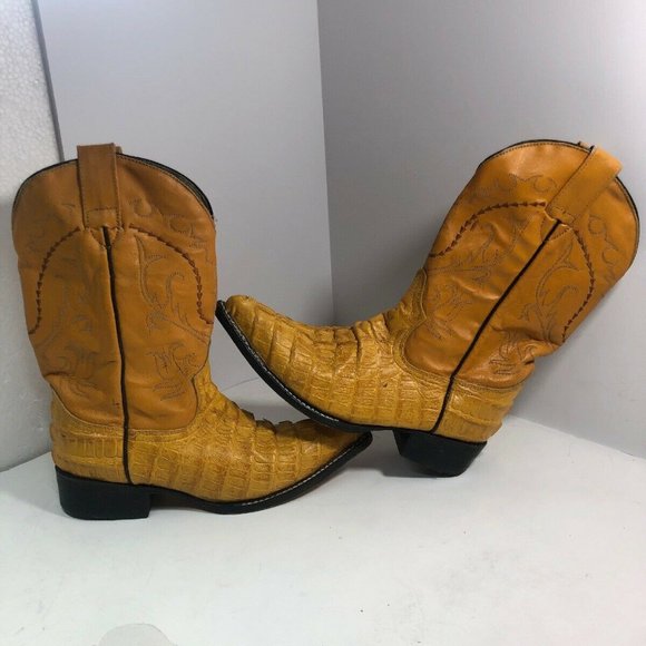 MENS VINTAGE GRANO DE ORO YELLOW LEATHER - Picture 12 of 12